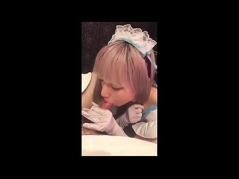 ❤️ 日本偶像[mayuka]，法国女仆装，第一部分，口交和用乳液打飞机 ️ 自制毛片